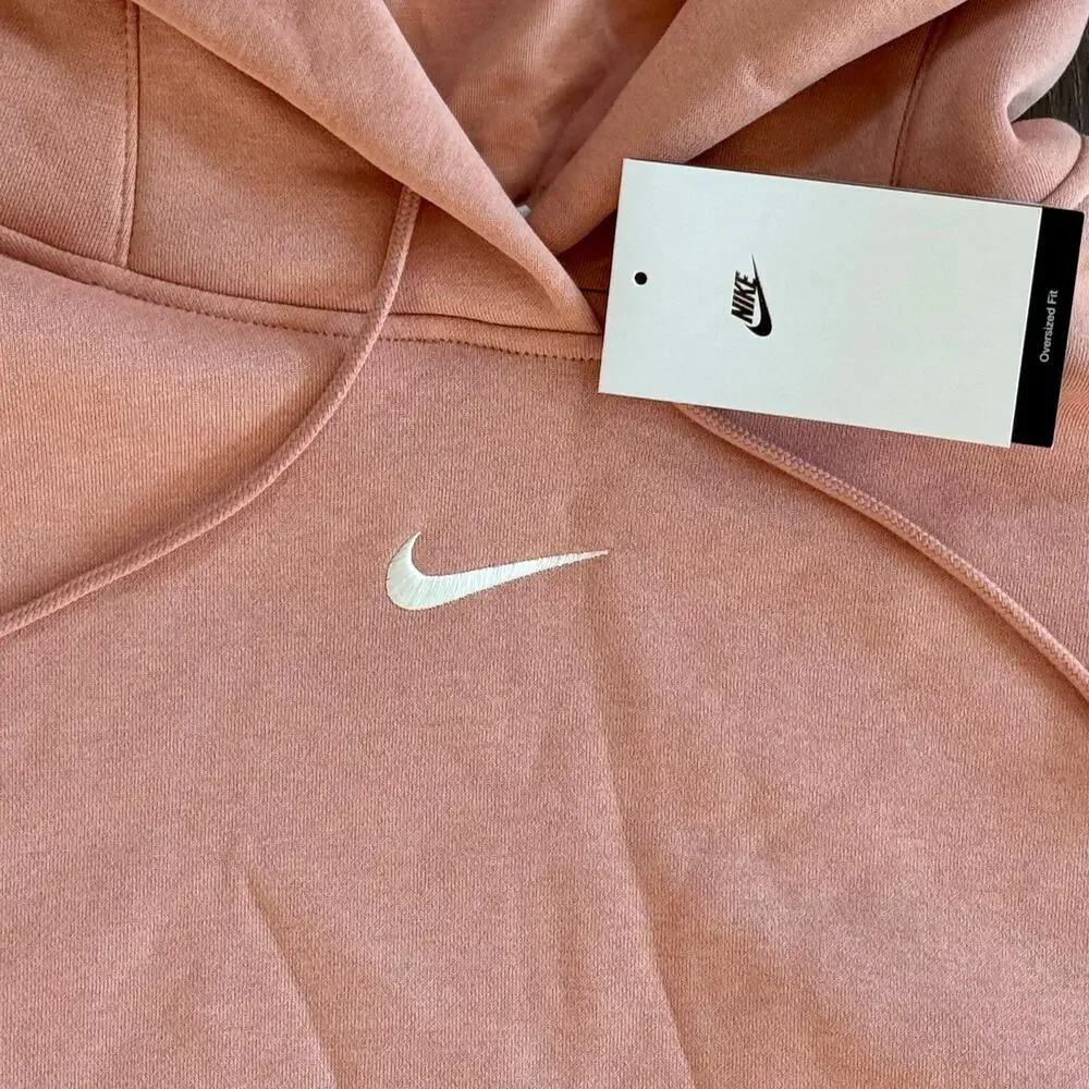 Nike Sportswear Phoenix Fleece Oversized Hoodie Sweatshirt Rose Blush Women XL